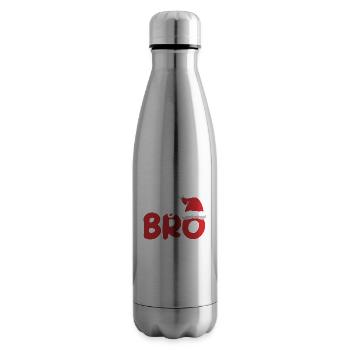 Big Bro Santa Brother Christmas Family Matching - Insulated Water Bottle - silver - Right