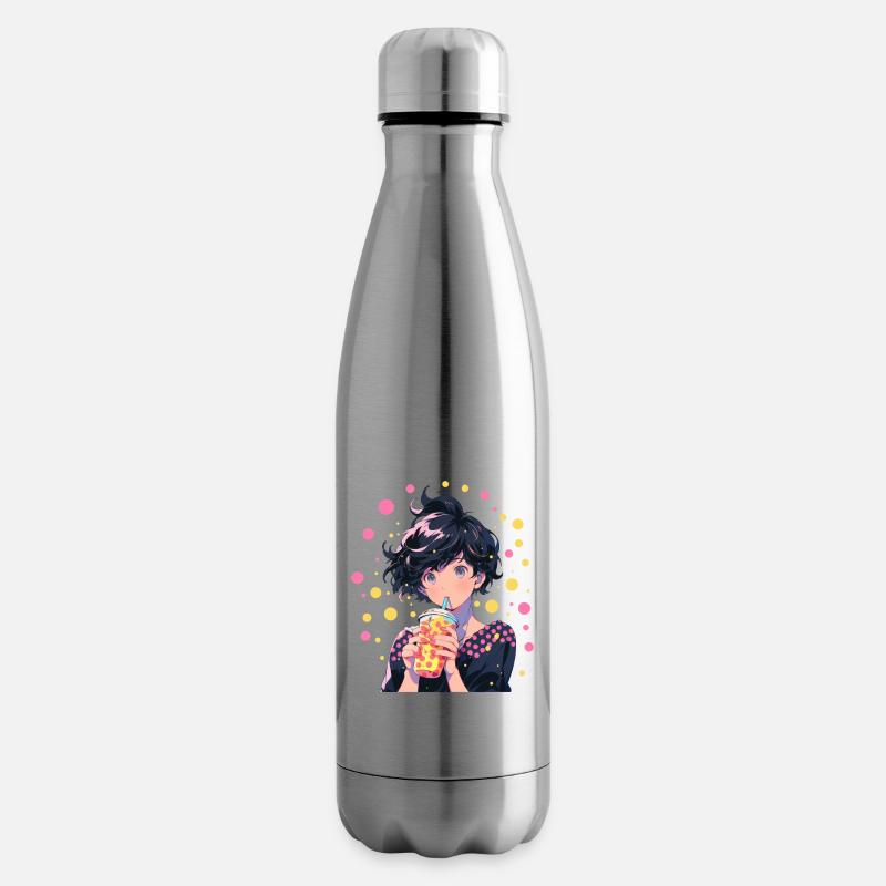 Anime and Boba Bubble Tea - Isolierflasche - Lightsilver
