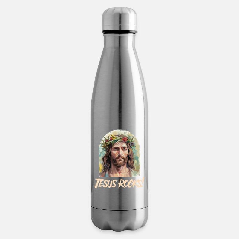 Jesus Rocks - Isolierflasche - Lightsilver