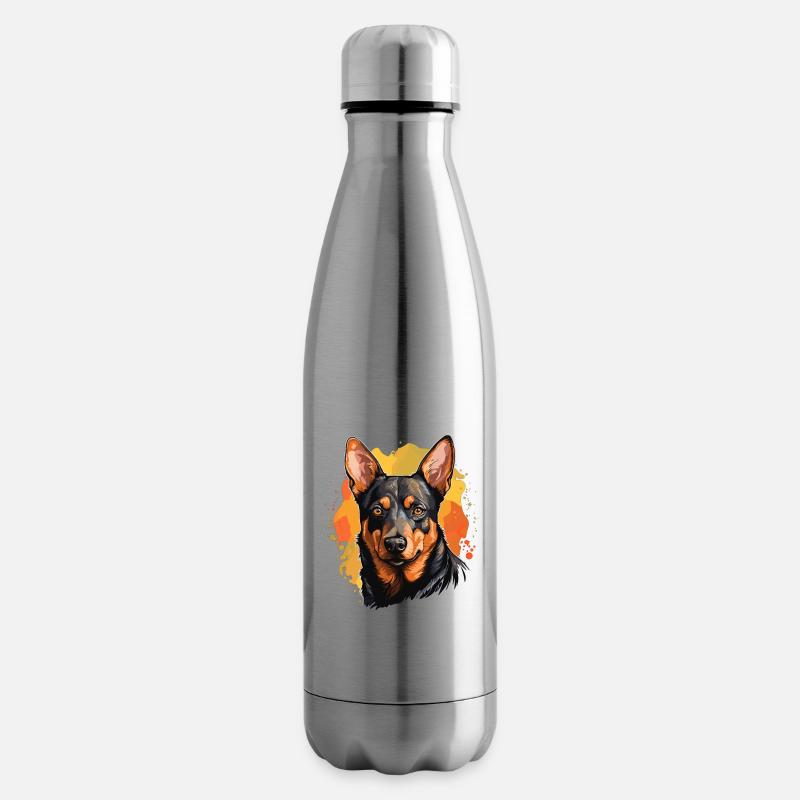 Chien Kelpie australien - Bouteille isotherme - argent clair