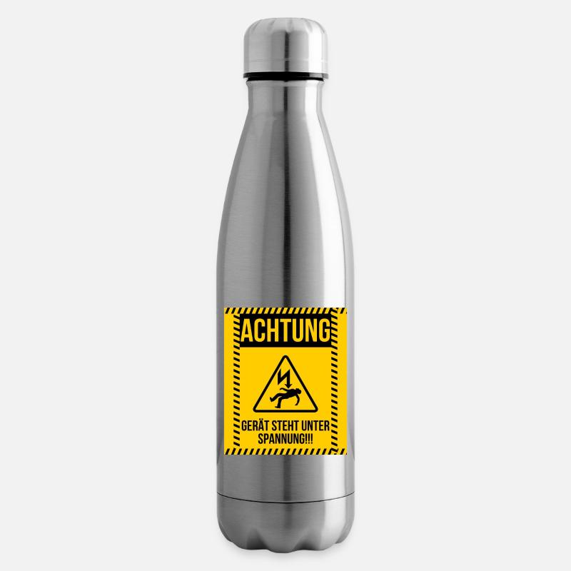 ACHTUNG Gerät steht unter Spannung Strom - Isolierflasche - Lightsilver