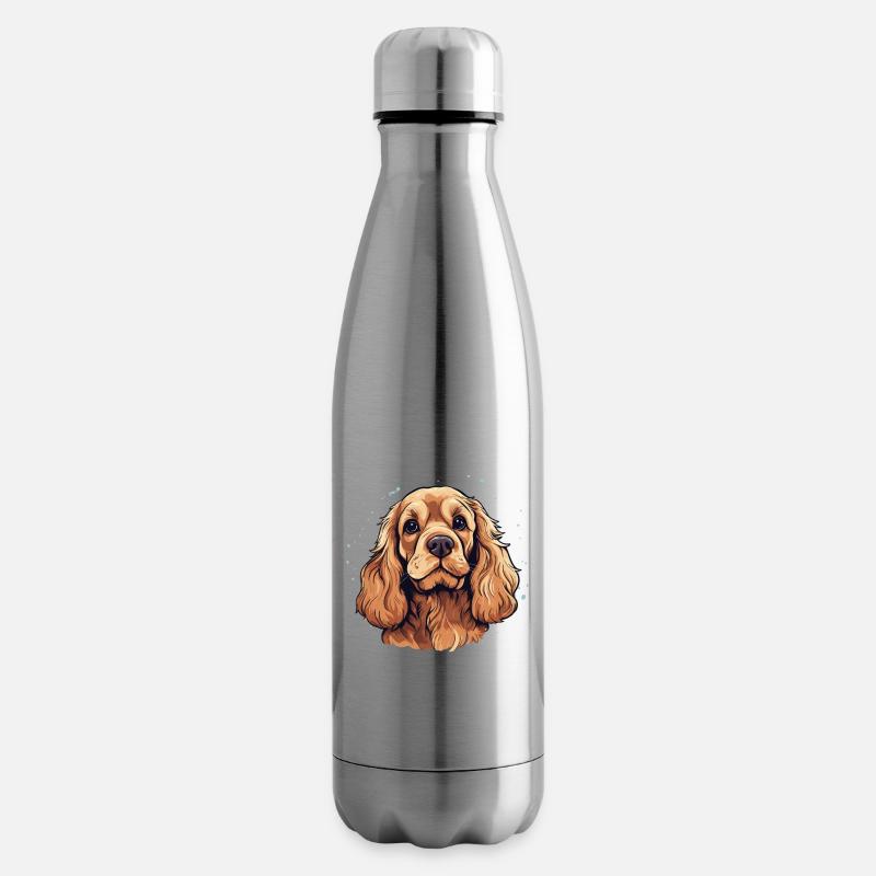 Hund Cocker Spaniel - Isolierflasche - Lightsilver