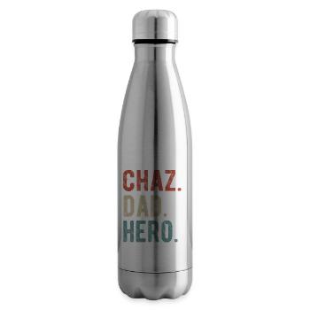 Chaz Dad Hero - Insulated Water Bottle - silver - Right