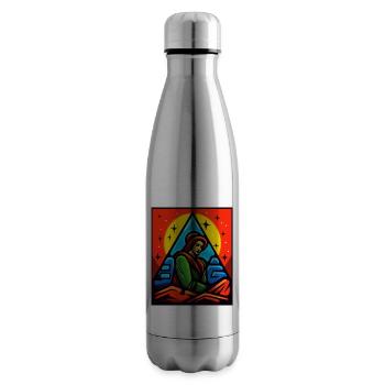 Is This Art: Tough Life Woman - Insulated Water Bottle - silver - Right