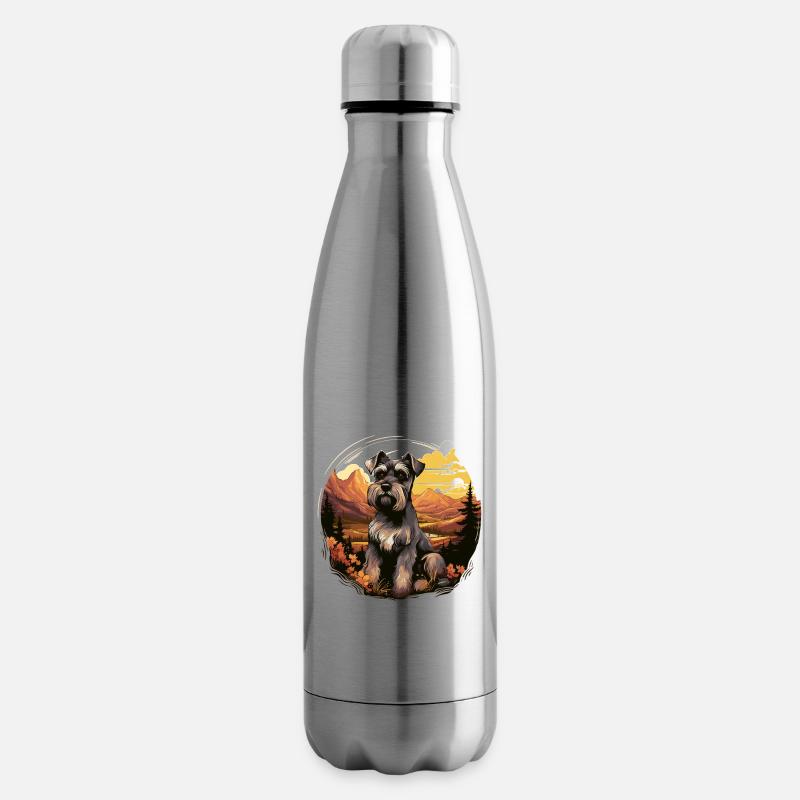 Schnauzer - Isolierflasche - Lightsilver