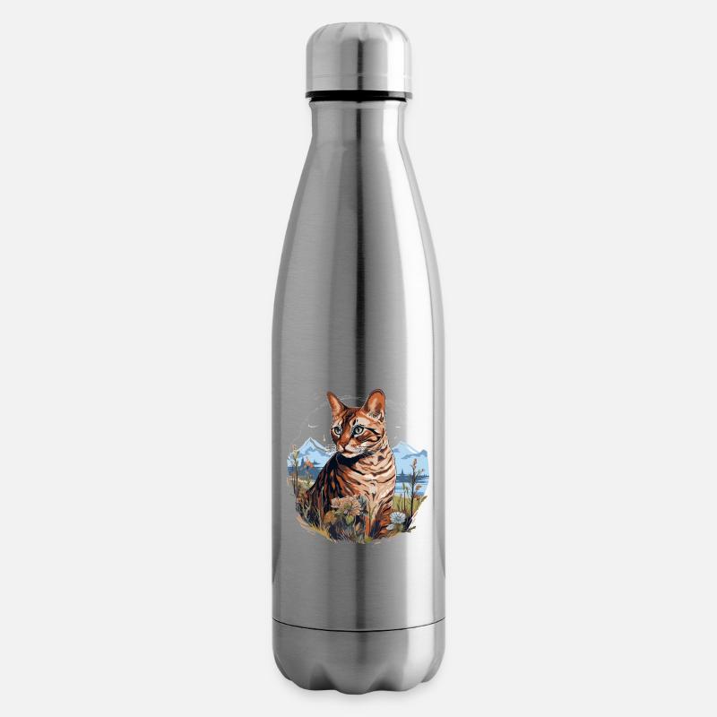 Bengal Cat - Isolierflasche - Lightsilver