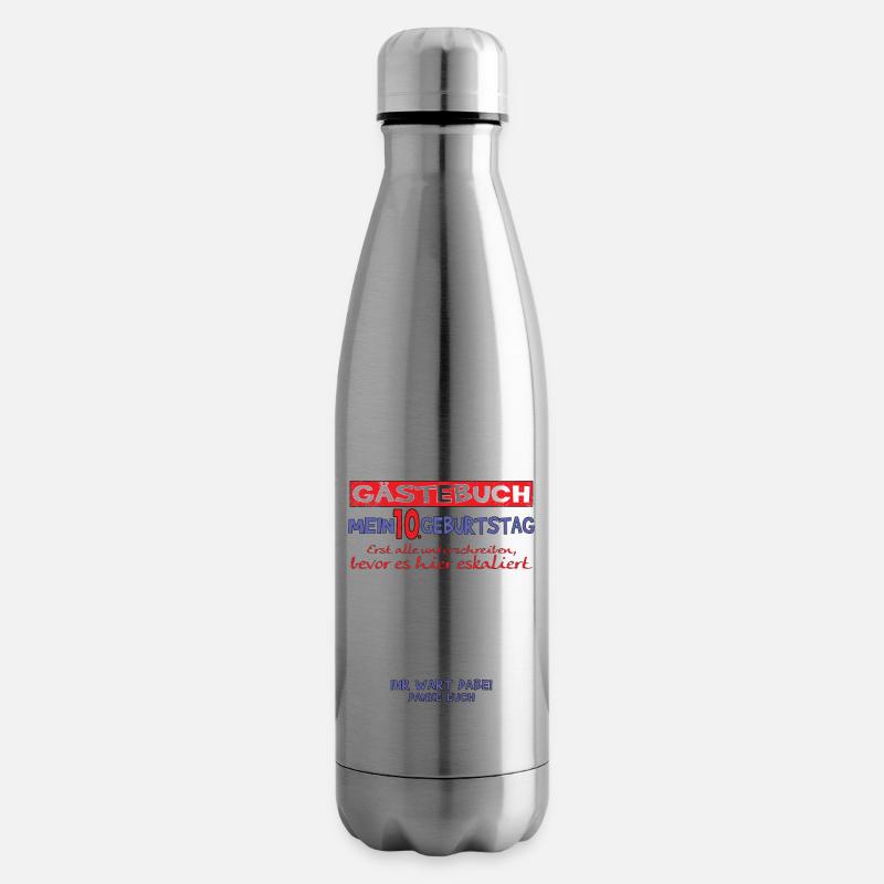 10. Geburtstag Junge & Mädchen Gästebuch - Isolierflasche - Lightsilver