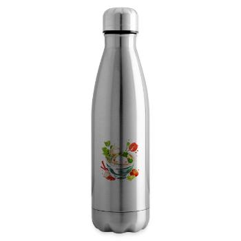 Pho Soup Vietnamese Food Pho-get About It Kawaii - Insulated Water Bottle - silver - Right
