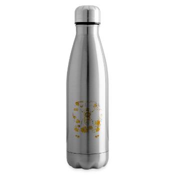 Apiculteur Apiculteur par jour Fabricant de miel par nuit - Bouteille isotherme - argent clair - Droite