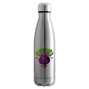 Beetroot Beets Vegetables Kawaii Beets - Insulated Water Bottle - silver - Right