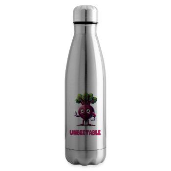 Beetroot Beets Vegan Simply Unbeetable Veggie - Insulated Water Bottle - silver - Right