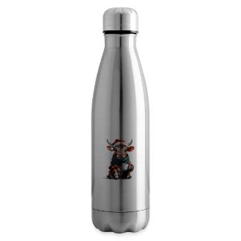 Weihnachtsmarkt witzige Glühwein trinken Sprüche - Isolierflasche - Lightsilver - Rechts