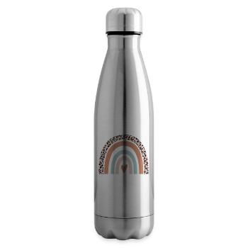 Répartiteur drôle de léopard arc-en-ciel - Bouteille isotherme - argent clair - Droite