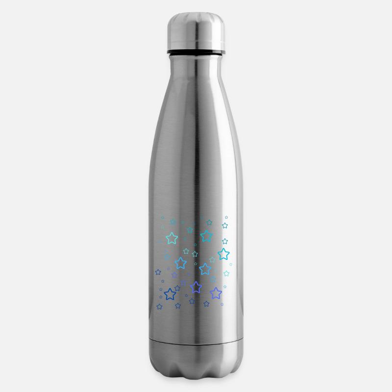 Regenbogen-Sterne - Isolierflasche - Lightsilver