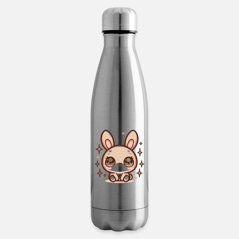 Bubble Tea Lapin Kawaii - Bouteille isotherme - argent clair