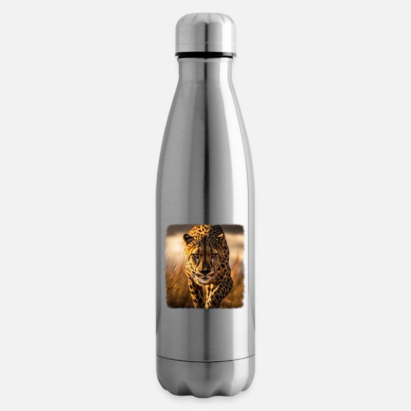 Geparde realistic Gepard - Isolierflasche - Lightsilver