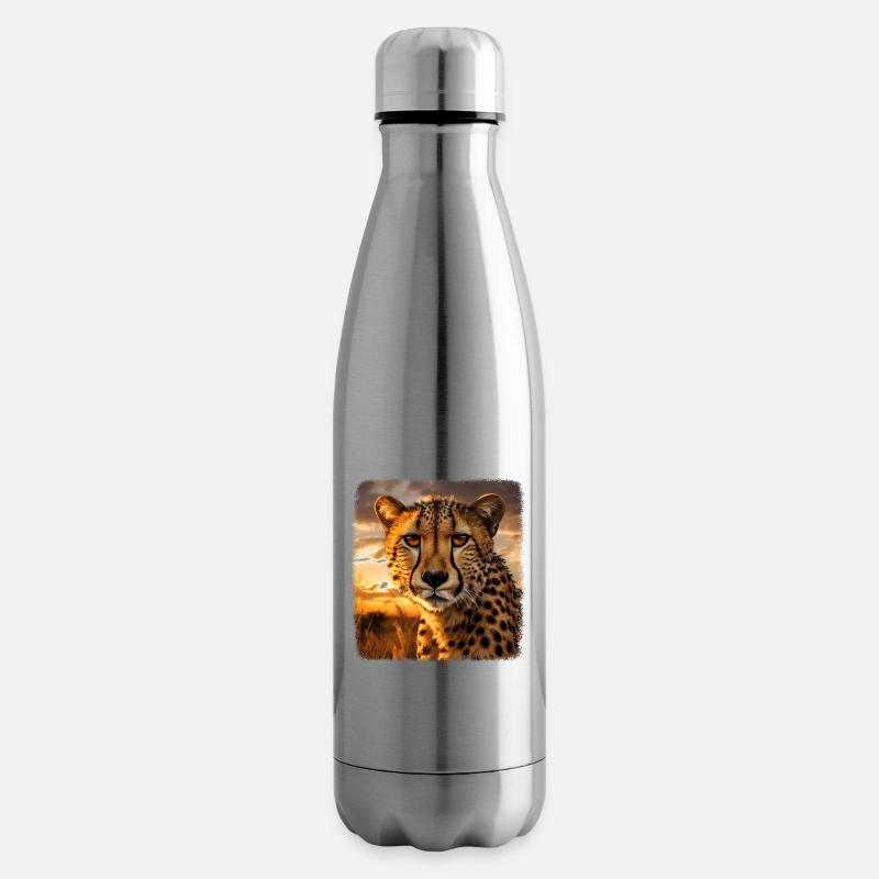 Geparde realistic Gepard - Isolierflasche - Lightsilver