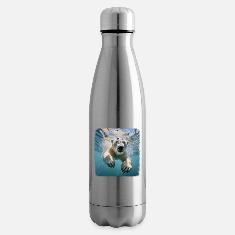 Eisbären realistic Eisbär - Isolierflasche - Lightsilver