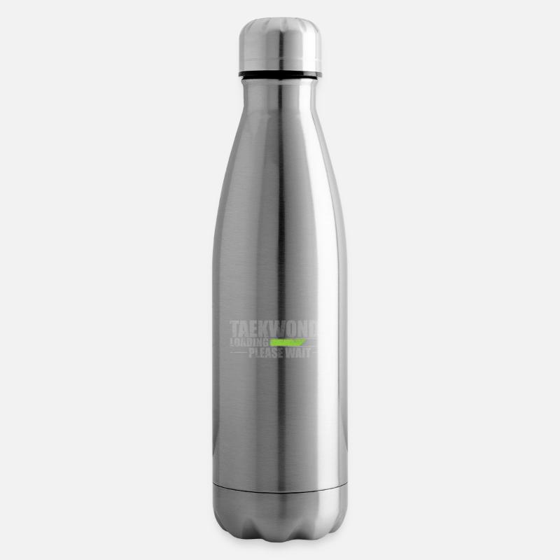 Taekwondo Loading Please Wait Martial Arts - Insulated Water Bottle - silver