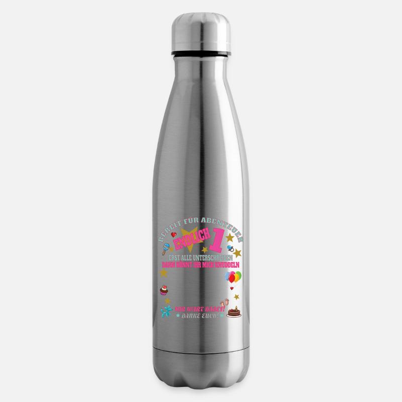 1. Geburtstag Junge Gästebuch Mädchen - Isolierflasche - Lightsilver