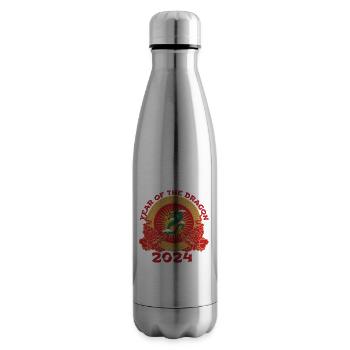 Chinese New Year Year Of The Dragon 2024 - Insulated Water Bottle - silver - Right