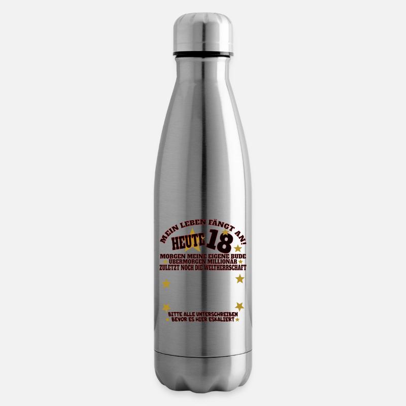 18. Geburtstag Mädchen & Junge Gästebuch - Isolierflasche - Lightsilver