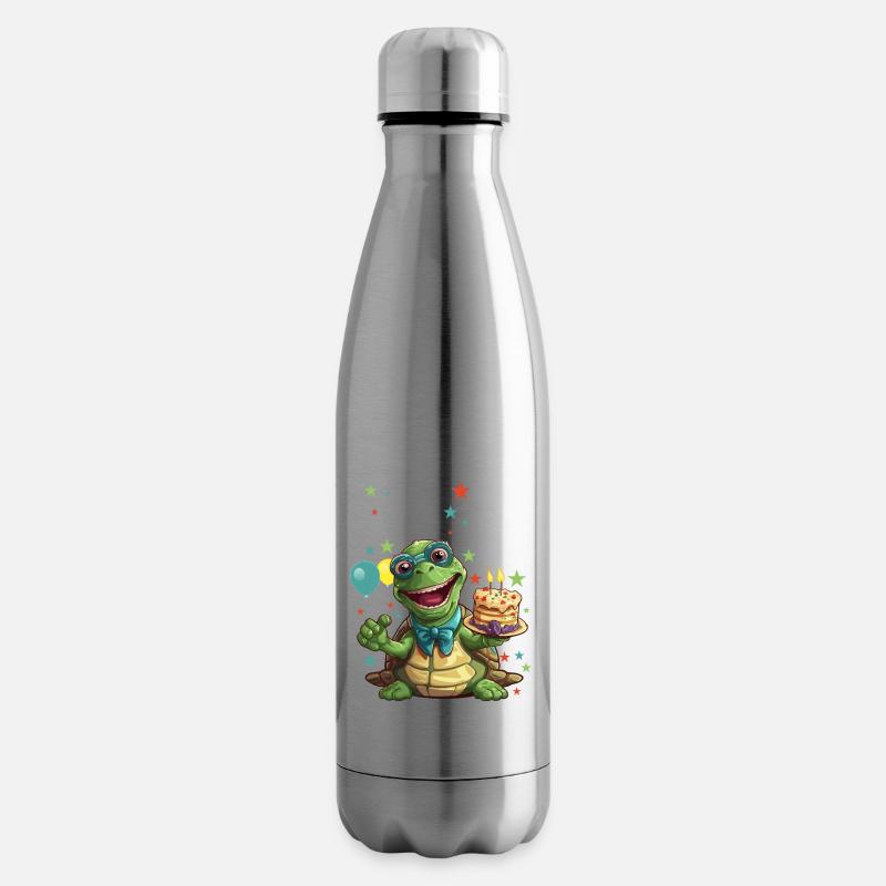 Ich bin 7 Schildkröten Schildkröte 7. Geburtstag - Isolierflasche - Lightsilver
