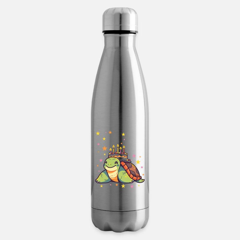 Ich bin 7 Schildkröten Schildkröte 7. Geburtstag - Isolierflasche - Lightsilver