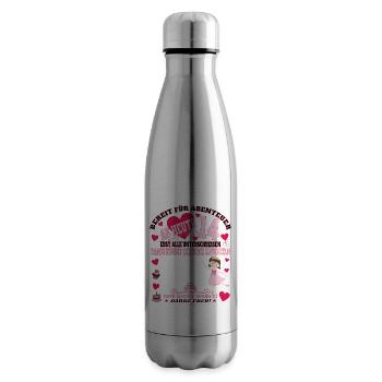 14th Birthday Girl & Boy Guestbook - Insulated Water Bottle - silver - Right