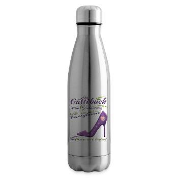 Livre d’or 15e anniversaire fille et garçon - Bouteille isotherme - argent clair - Droite