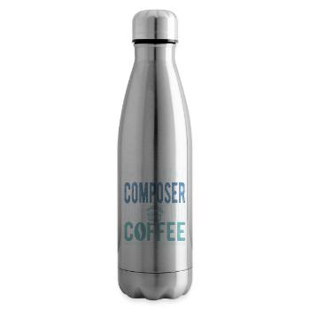 Instant Composer Just Add Coffee - Insulated Water Bottle - silver - Right