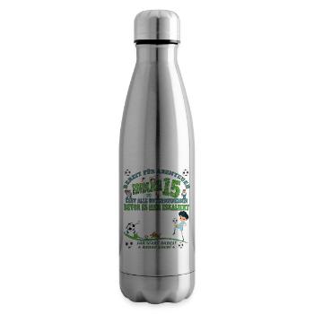 15th Birthday Girl & Boy Guestbook - Insulated Water Bottle - silver - Right
