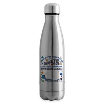 Livre d’or 15e anniversaire fille et garçon - Bouteille isotherme - argent clair - Droite
