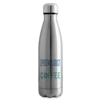 Instant Epidemiologist Just Add Coffee - Insulated Water Bottle - silver - Right