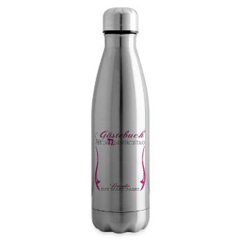 17th Birthday Girl & Boy Guestbook - Insulated Water Bottle - silver - Right