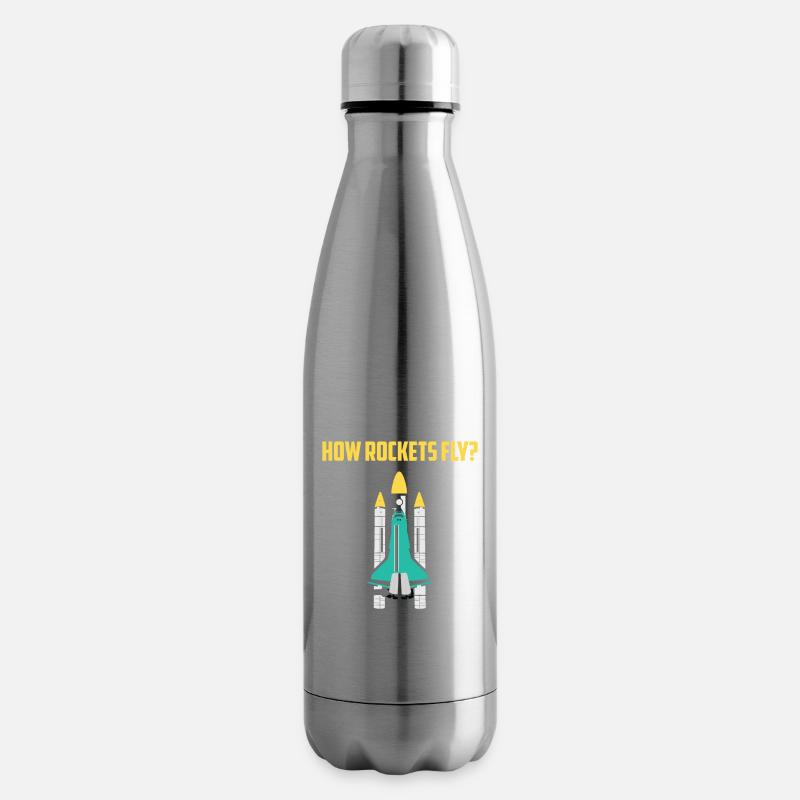 How Rockets Fly Magic Air Space Shuttle Geschenk - Isolierflasche - Lightsilver
