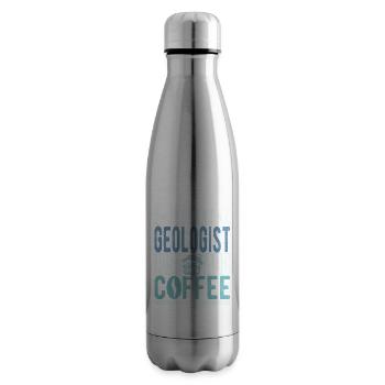 Géologue instantané Il suffit d’ajouter du café - Bouteille isotherme - argent clair - Droite