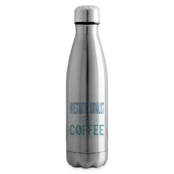 Instant Investigative Journalist Just Add Coffee - Insulated Water Bottle - silver - Right