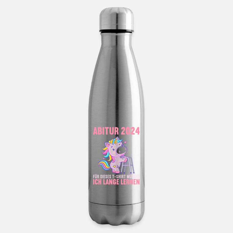 Abitur Junge Mädchen Abi Abitur 2024 - Isolierflasche - Lightsilver