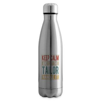 Tailor Retro Gift - Insulated Water Bottle - silver - Right