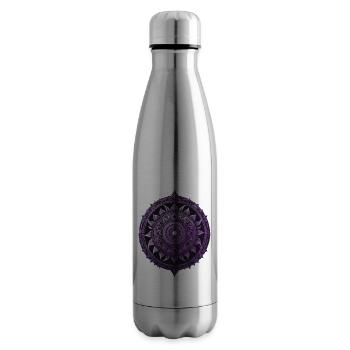 Mandala Design Aesthetic Pattern Spiritual - Insulated Water Bottle - silver - Right