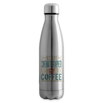Directeur de la photographie instantané Il suffit d’ajouter du café - Bouteille isotherme - argent clair - Droite