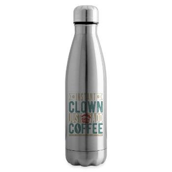 Instant Clown Just Add Coffee - Insulated Water Bottle - silver - Right