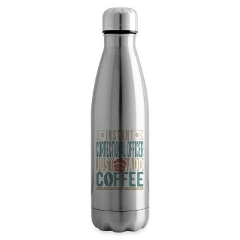 Instant Correctional Officer Just Add Coffee - Insulated Water Bottle - silver - Right