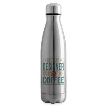 Instant Designer Just Add Coffee - Insulated Water Bottle - silver - Right