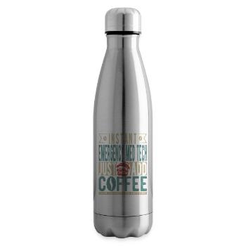 Instant Emergency Med Tech Just Add Coffee - Insulated Water Bottle - silver - Right