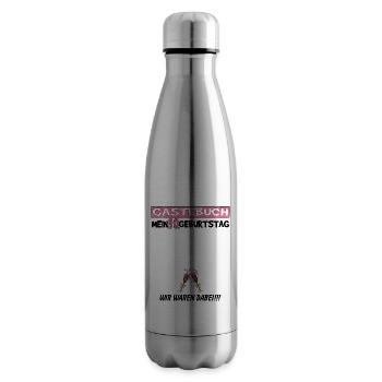 Livre d’or homme et femme 90e anniversaire - Bouteille isotherme - argent clair - Droite