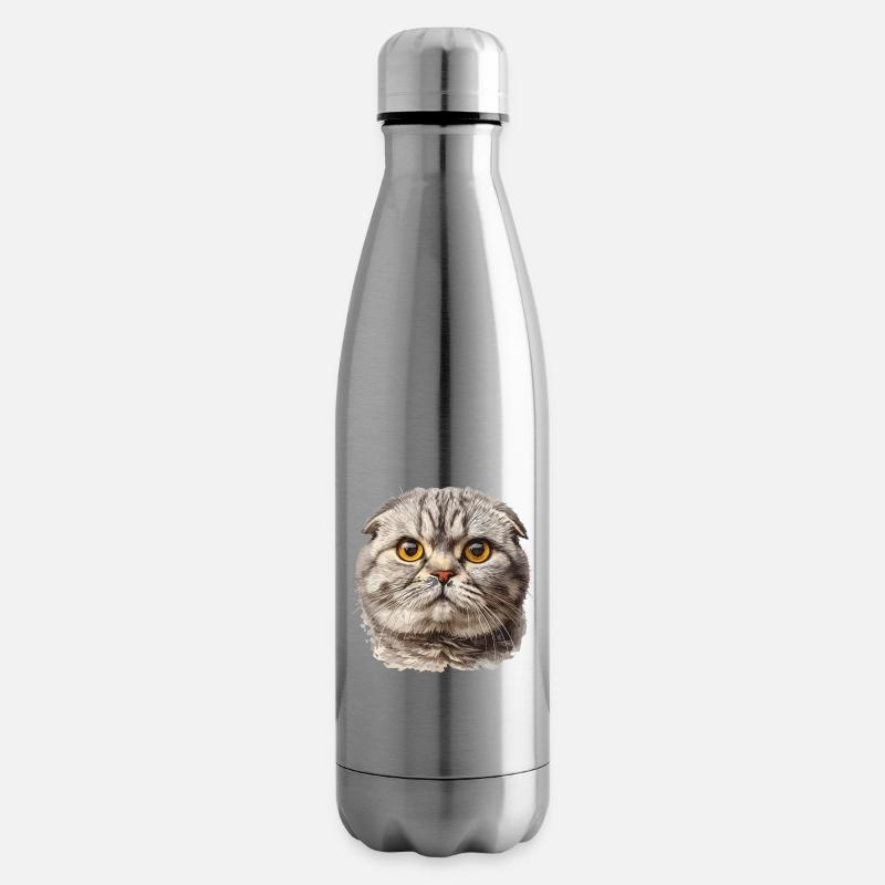Scottish Fold Kätzchen Scottish Fold Katze - Isolierflasche - Lightsilver