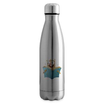 Reading pleasure for book lovers - Insulated Water Bottle - silver - Right