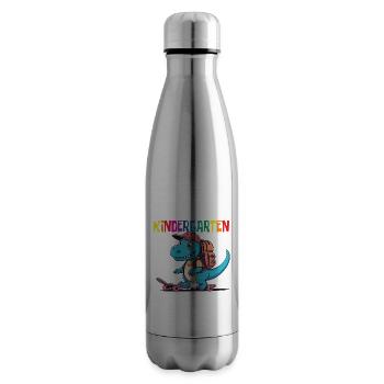 School Enrollment Dino Back to School - Insulated Water Bottle - silver - Right